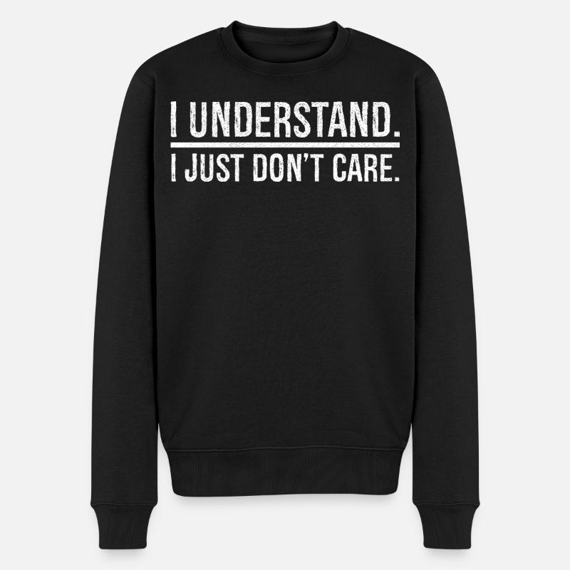 Je comprends, je m’en fiche - Pull Premium bio Homme - noir
