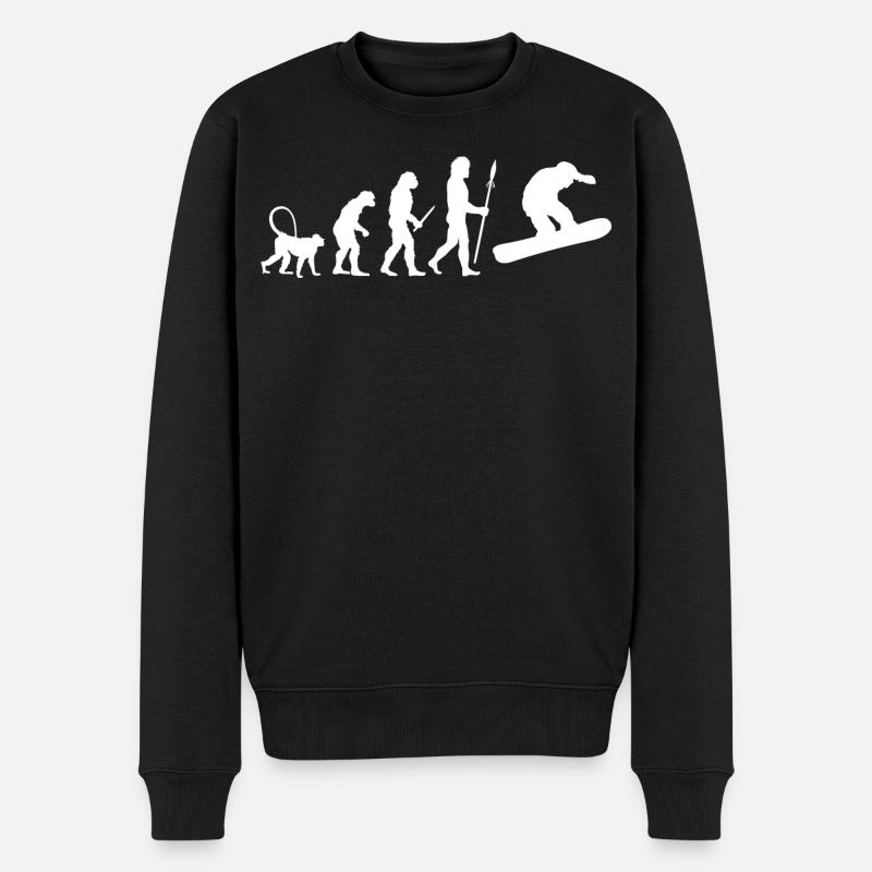 Entwicklung Snowboarding - Männer Premium Bio Pullover - Schwarz