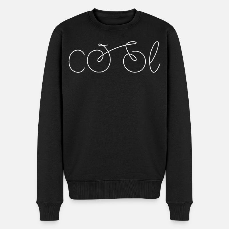 Fahrrad cool - Männer Premium Bio Pullover - Schwarz