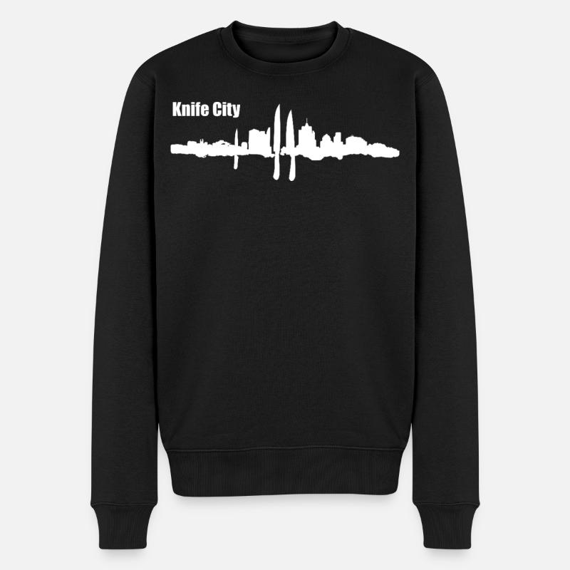 Ville de Messer - Pull Premium bio Homme - noir