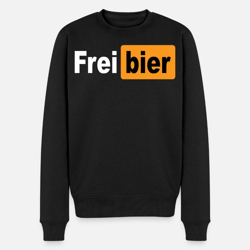 FREIBIER - Männer Premium Bio Pullover - Schwarz