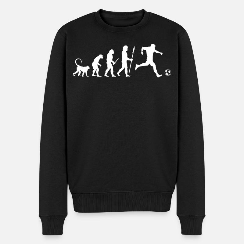 Évolution du football - Pull Premium bio Homme - noir