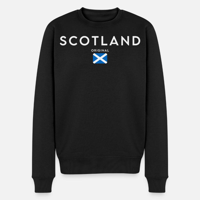 Flagge von Schottland, Schottischer Stolz - Männer Premium Bio Pullover - Schwarz