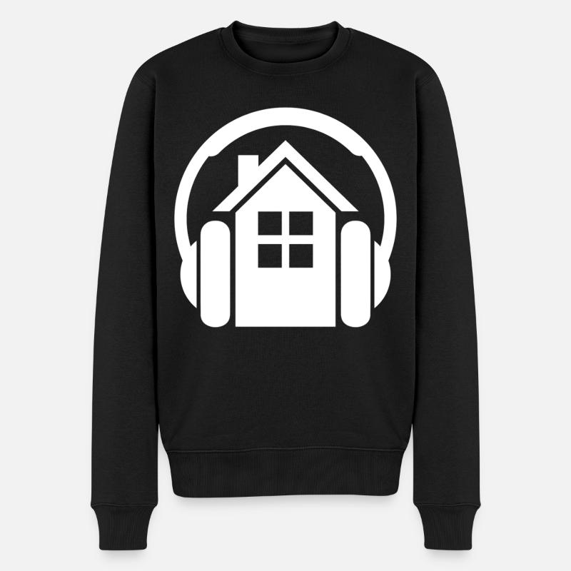 House - Männer Premium Bio Pullover - Schwarz