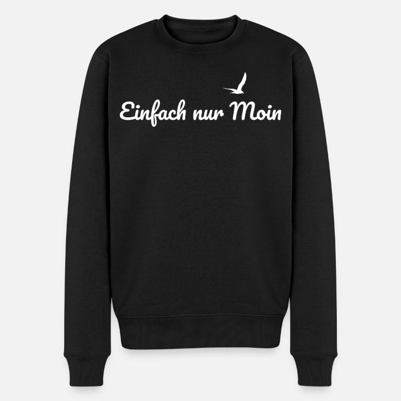 Just Moin - Conception maritime - Pull Premium bio Homme - noir