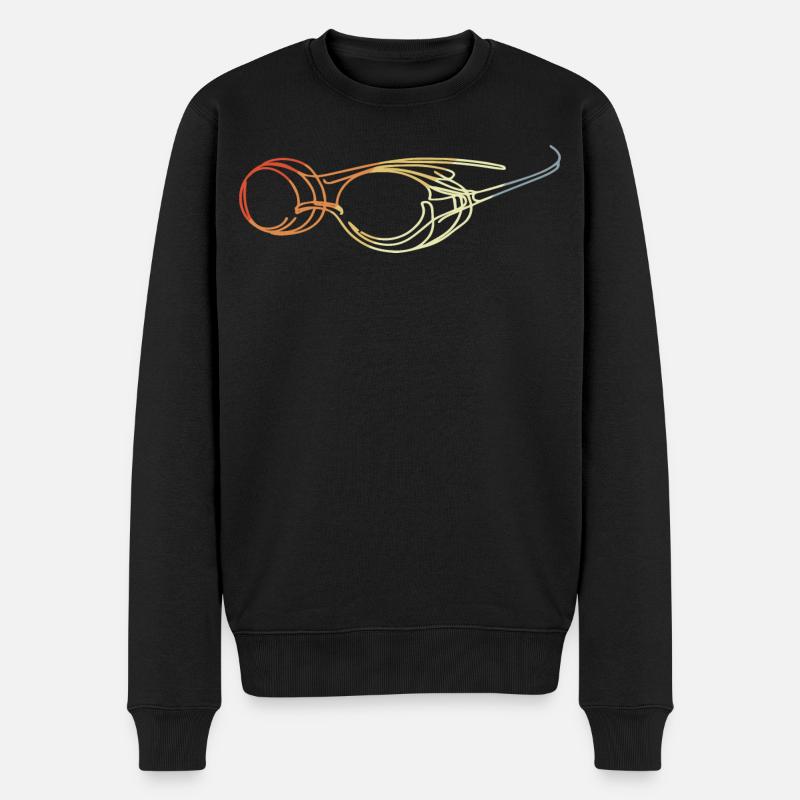 Schwimmbrille Zeichnung - Männer Premium Bio Pullover - Schwarz