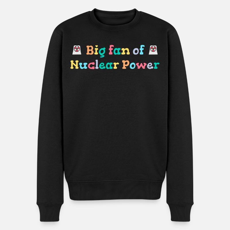 Großer Fan von Kernenergie - Männer Premium Bio Pullover - Schwarz