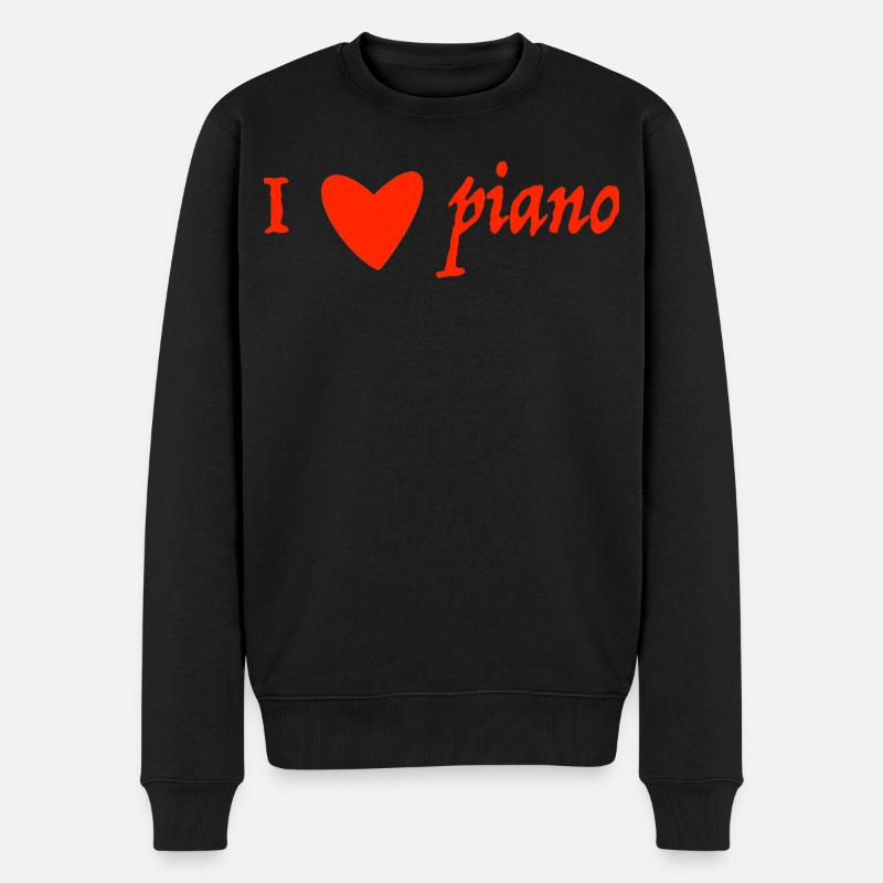 J’adore le piano - Pull Premium bio Homme - noir
