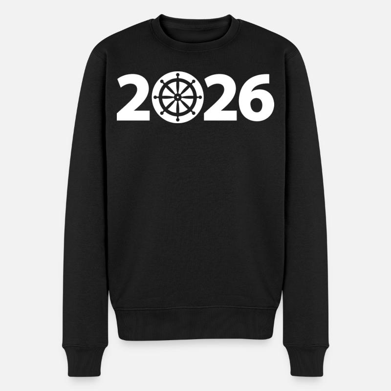 Marin 2026, Nautisme 2026, Capitaine 2026 - Pull Premium bio Homme - noir