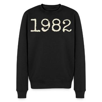 Geburtstagsgeschenk 1982 – Großartig seit 1982 - Männer Premium Bio Pullover - Schwarz - Vorne - Nico (187cm)