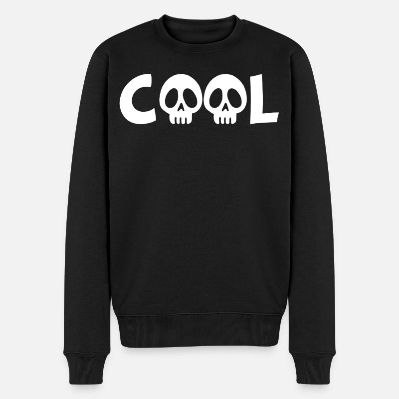 Crâne et cool (blanc) - Pull Premium bio Homme - noir