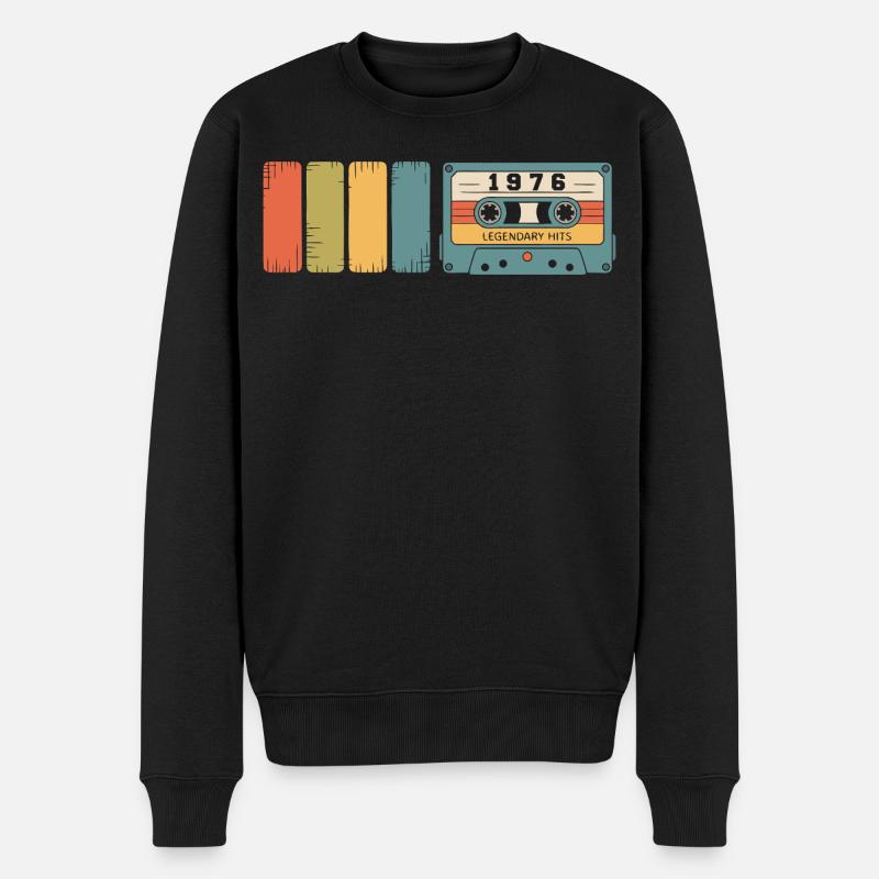 1976 Vintage Original 1976 Geburtstagsgeschenk - Männer Premium Bio Pullover - Schwarz