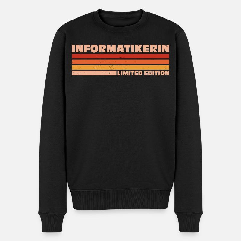 Informatikerin Informatiker Programmiererin - Männer Premium Bio Pullover - Schwarz