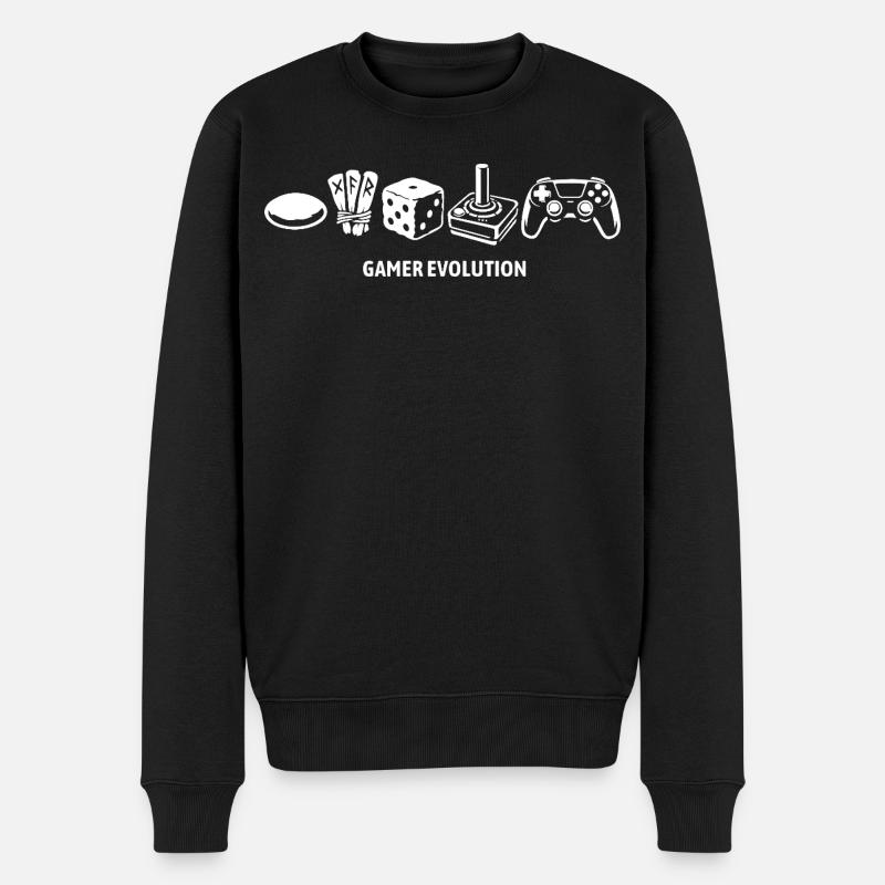 Controller Evolution | Gamer - Männer Premium Bio Pullover - Schwarz