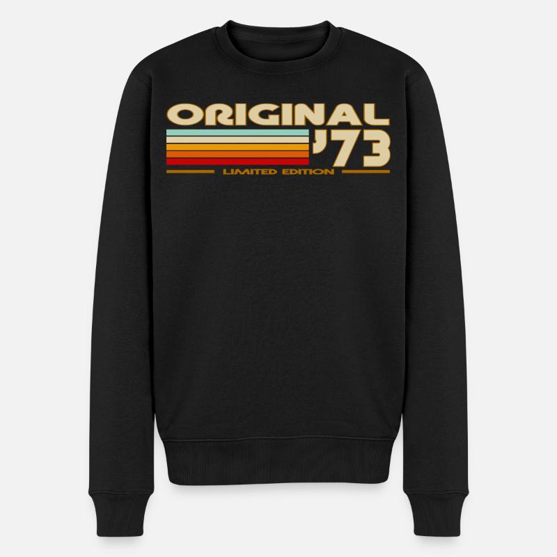 1973 - Männer Premium Bio Pullover - Schwarz