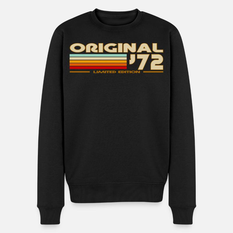 1972 - Männer Premium Bio Pullover - Schwarz