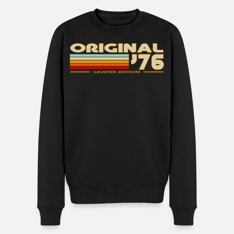 1976 - Männer Premium Bio Pullover - Schwarz