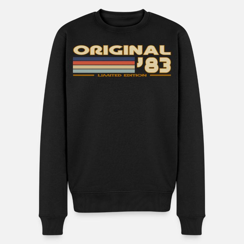 1983 - Männer Premium Bio Pullover - Schwarz