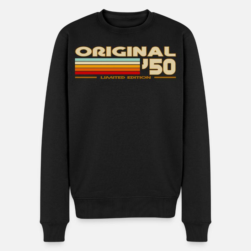 1950 - Männer Premium Bio Pullover - Schwarz