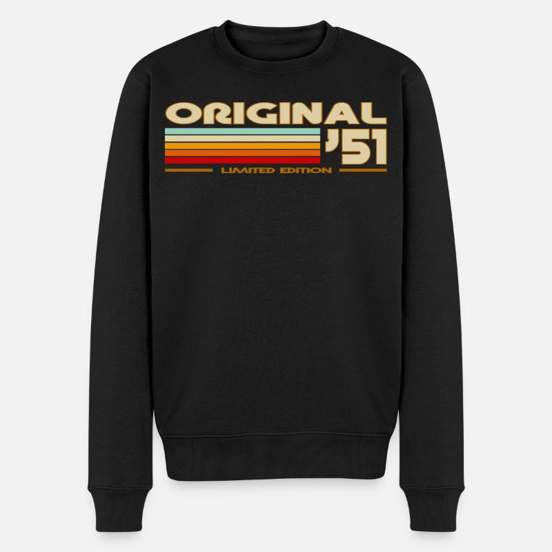 1951 - Männer Premium Bio Pullover - Schwarz