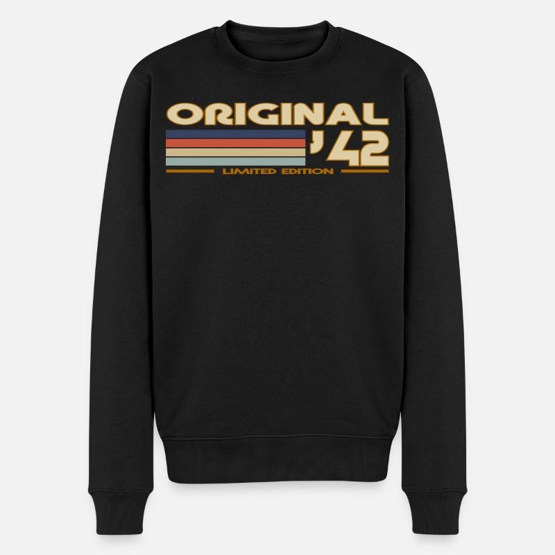 1942 - Männer Premium Bio Pullover - Schwarz