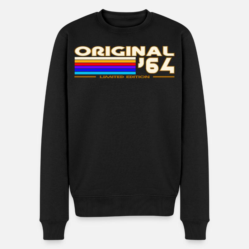 1964 - Männer Premium Bio Pullover - Schwarz