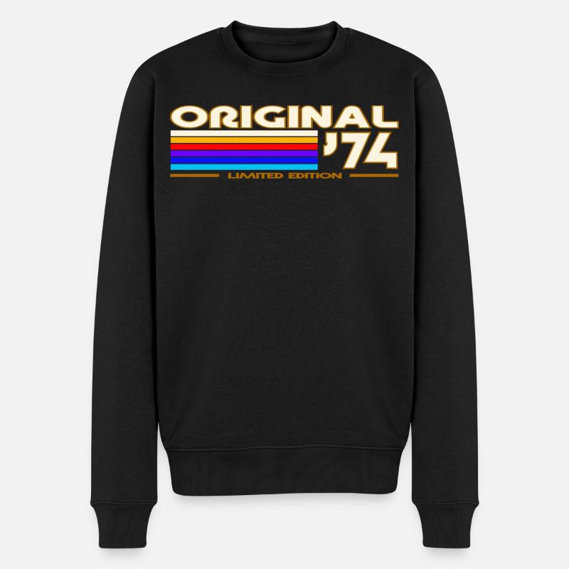 1974 - Männer Premium Bio Pullover - Schwarz