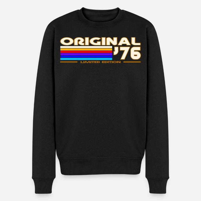 1976 - Männer Premium Bio Pullover - Schwarz