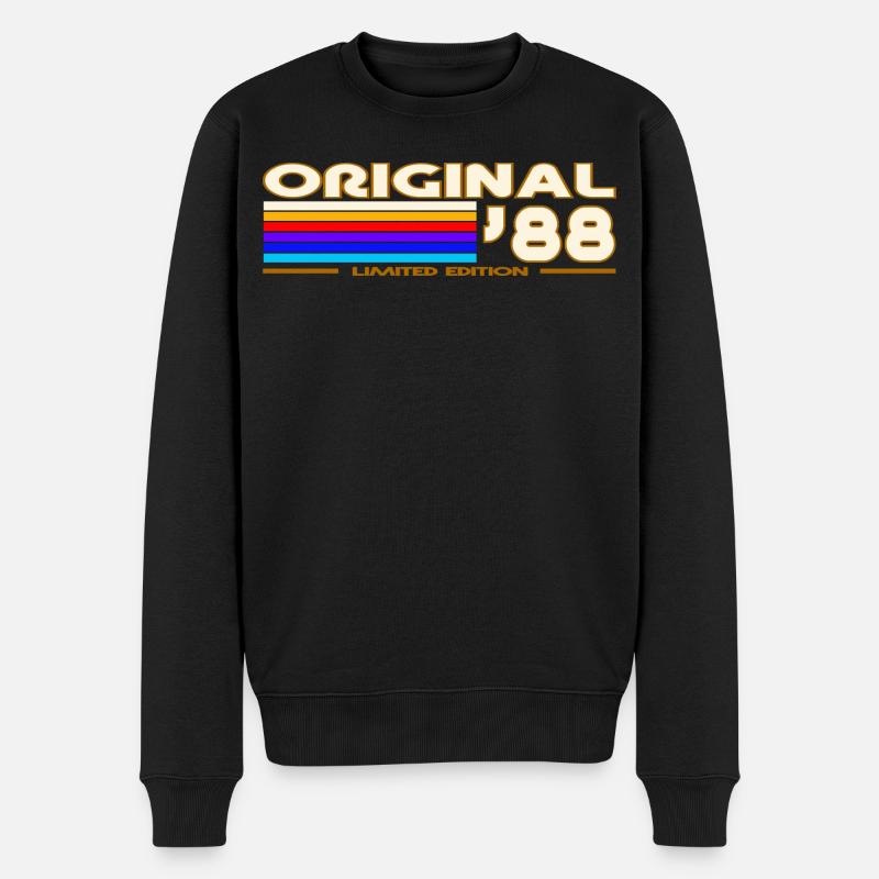 1988 - Männer Premium Bio Pullover - Schwarz