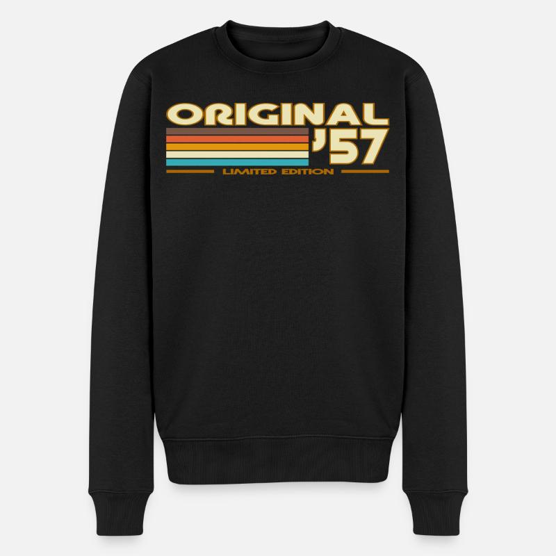 Rétro Stripes 70s Original57 - Pull Premium bio Homme - noir