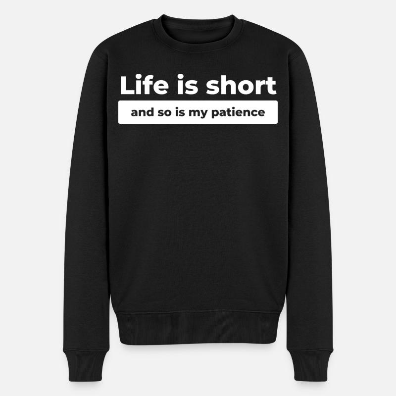Citation de la vie drôle - Pull Premium bio Homme - noir