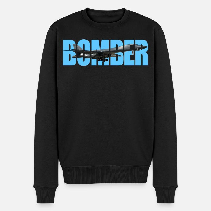 Bomber B-1B Lancer - Männer Premium Bio Pullover - Schwarz