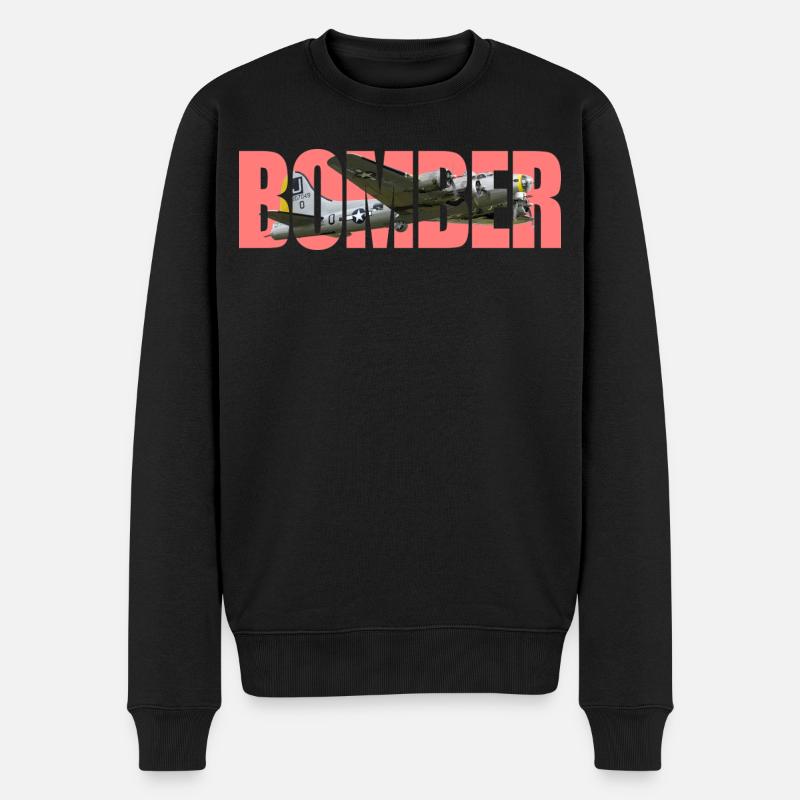 Bomber B-17 Flying Fortress - Männer Premium Bio Pullover - Schwarz