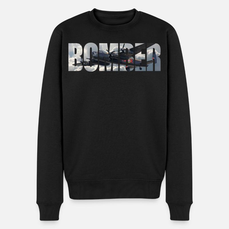 Bomber Avro Lancaster - Männer Premium Bio Pullover - Schwarz