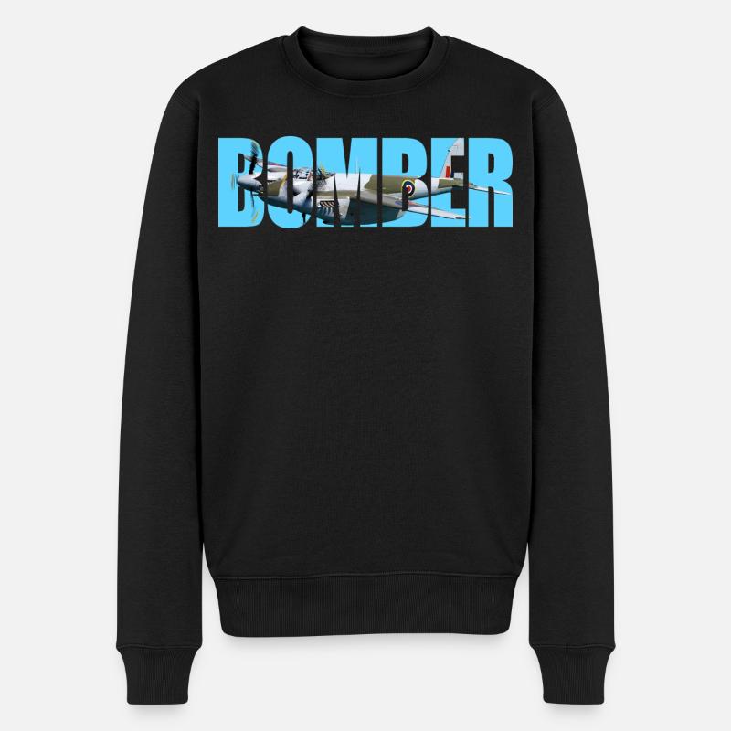 Bomber DH.98 Mosquito - Männer Premium Bio Pullover - Schwarz