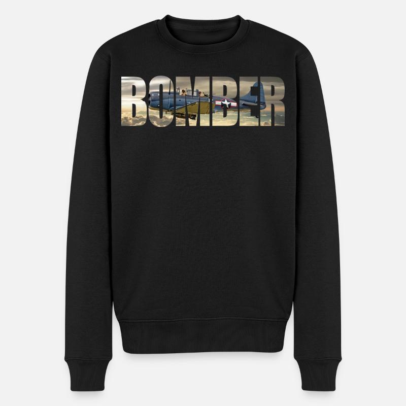 Bomber SBD Dauntless - Männer Premium Bio Pullover - Schwarz