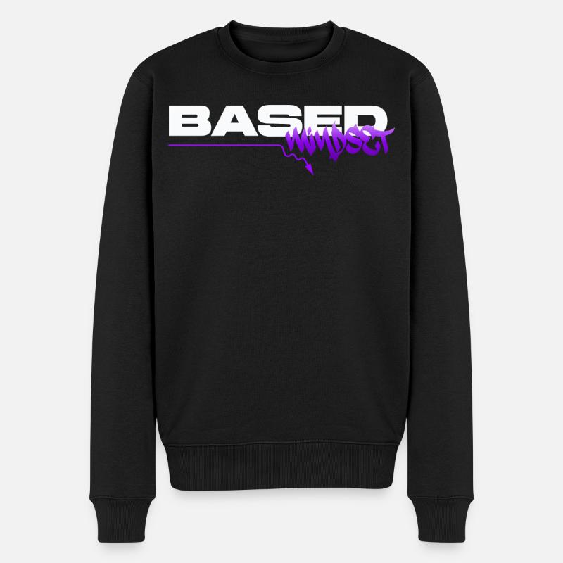 Based Mindset – Streetwear Graffiti Mentality - Männer Premium Bio Pullover - Schwarz