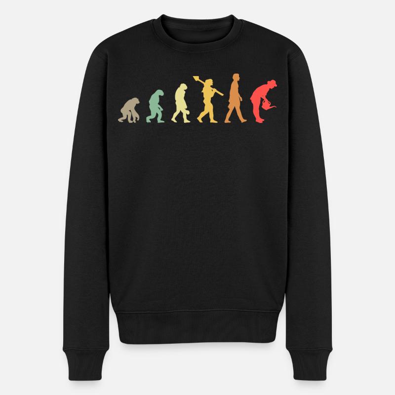 Evolution Gardener Frau - Männer Premium Bio Pullover - Schwarz