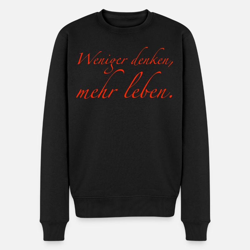 Penser moins, vivre plus - Pull Premium bio Homme - noir