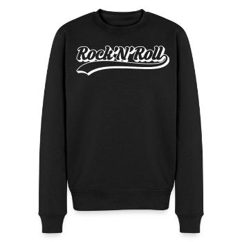 Scénario rétro du rock 'n' roll - Pull Premium bio Homme - noir - Devant - Nico (187cm)