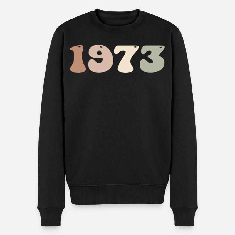 1973 - Männer Premium Bio Pullover - Schwarz