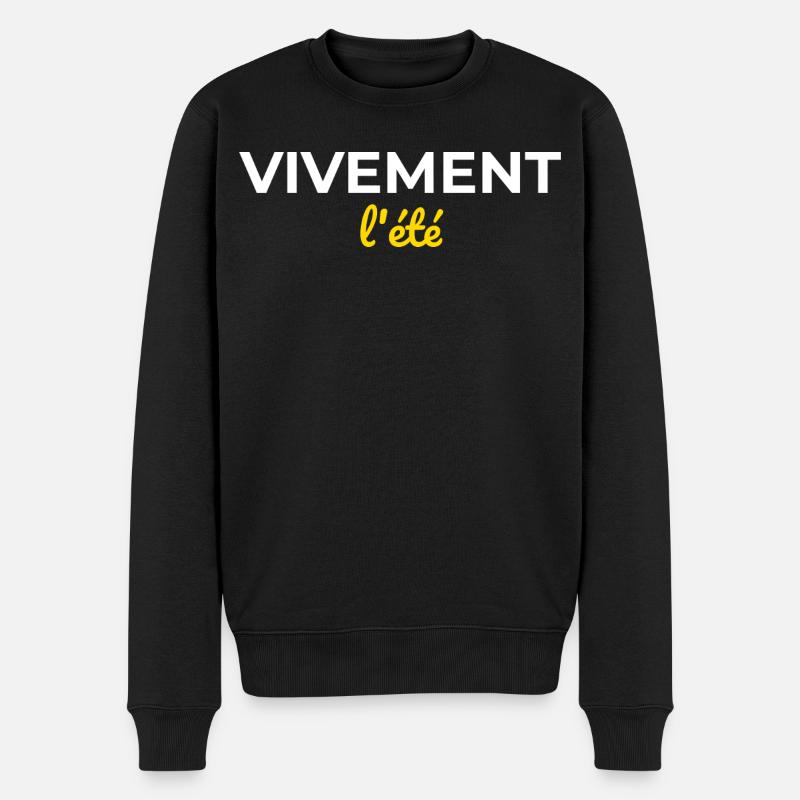 Vivement l'Été — Nostalgie Soleil - Pull Premium bio Homme - noir