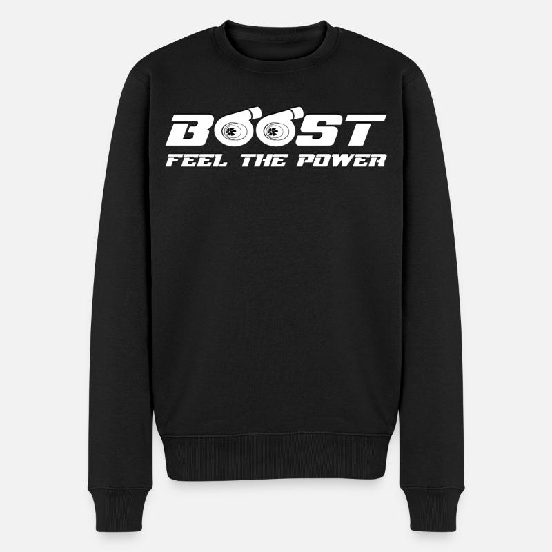 Boost Turbo - Männer Premium Bio Pullover - Schwarz