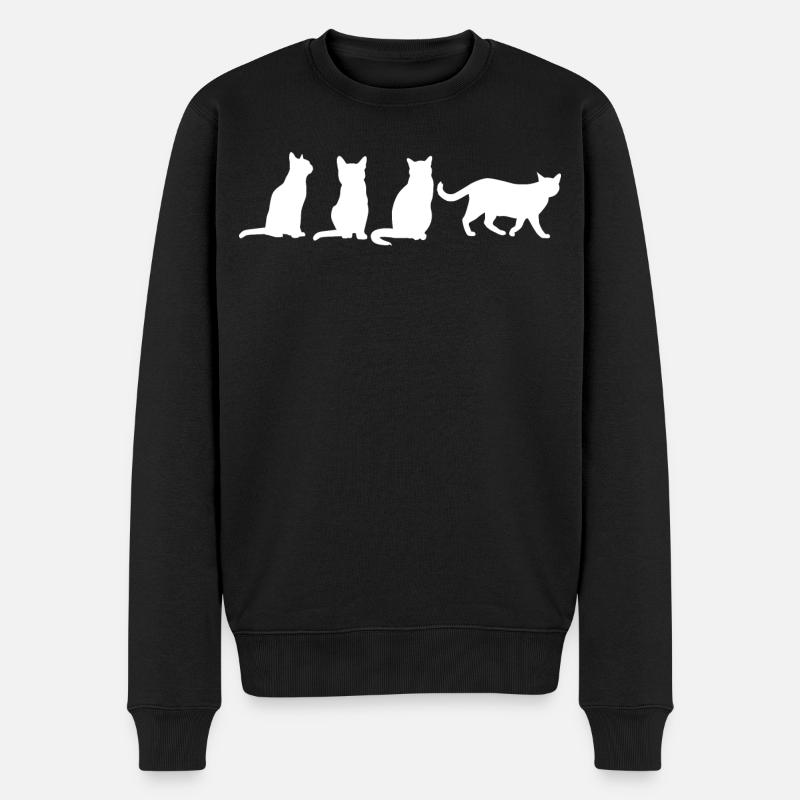 Drôles de chats - Pull Premium bio Homme - noir