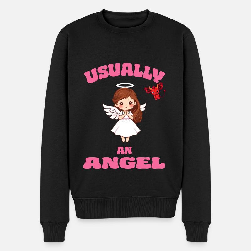 Angel or Devil - Männer Premium Bio Pullover - Schwarz