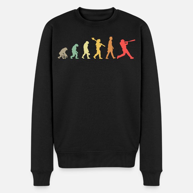 Évolution du baseball - Pull Premium bio Homme - noir