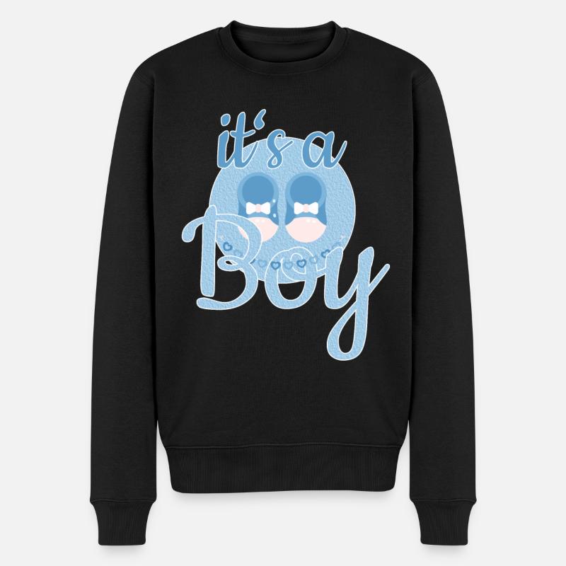 Baby Boy Geschenk - Männer Premium Bio Pullover - Schwarz