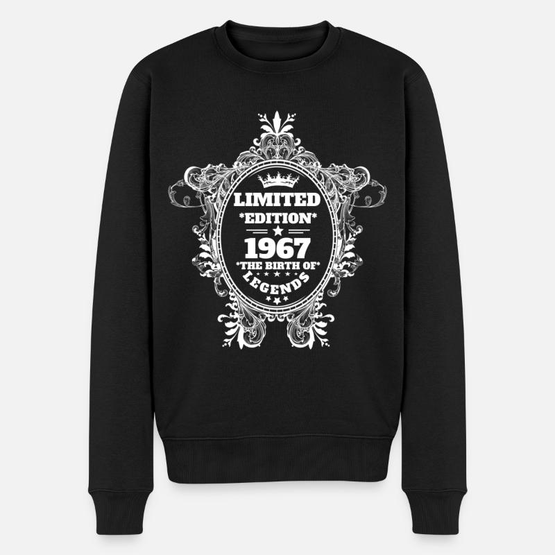 1967 - Männer Premium Bio Pullover - Schwarz