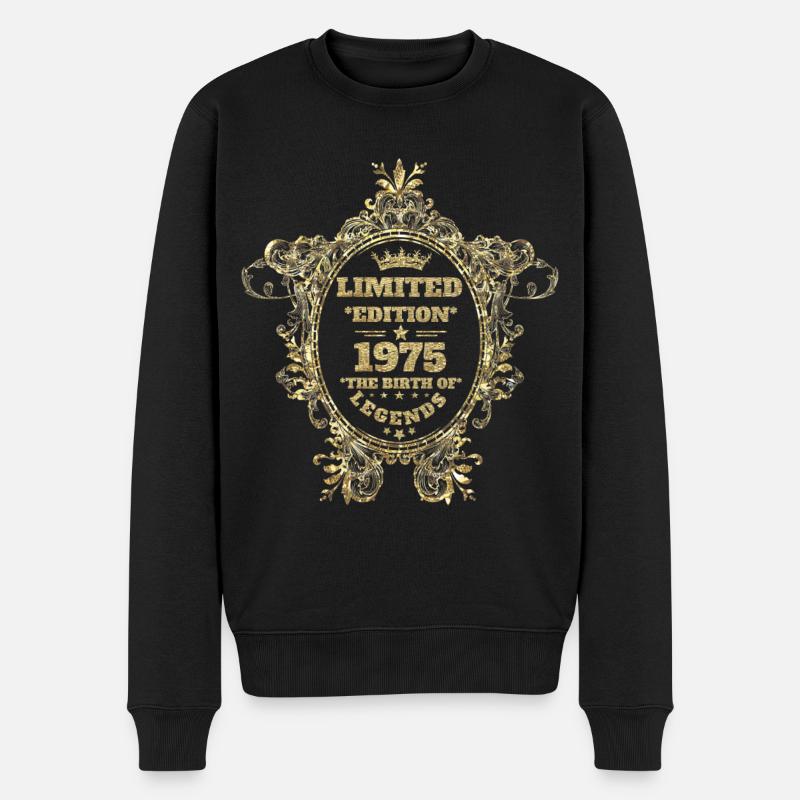1975 - Männer Premium Bio Pullover - Schwarz