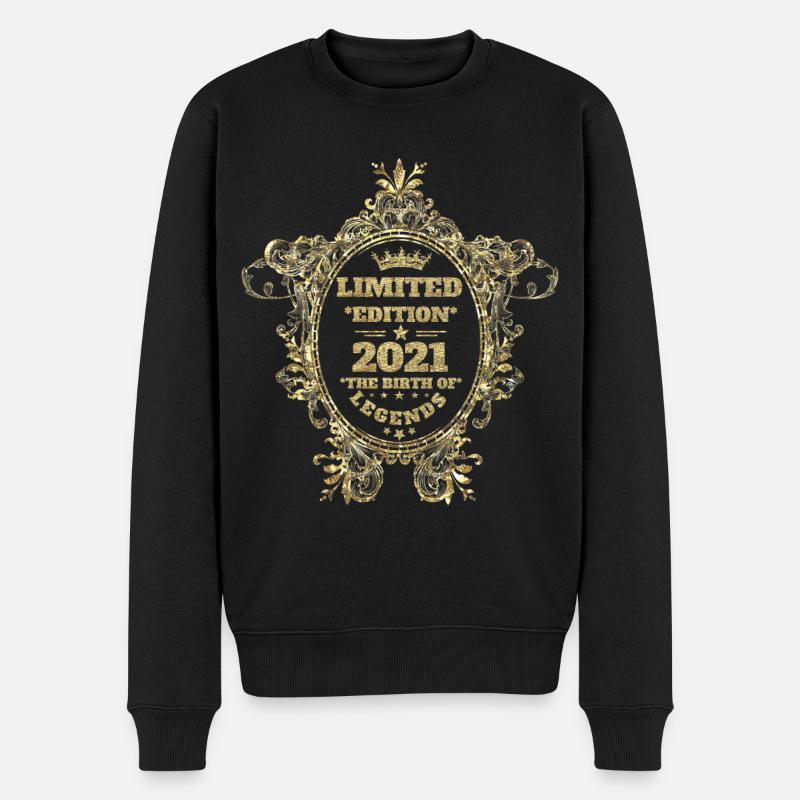 Limited Edition 2021 - Männer Premium Bio Pullover - Schwarz